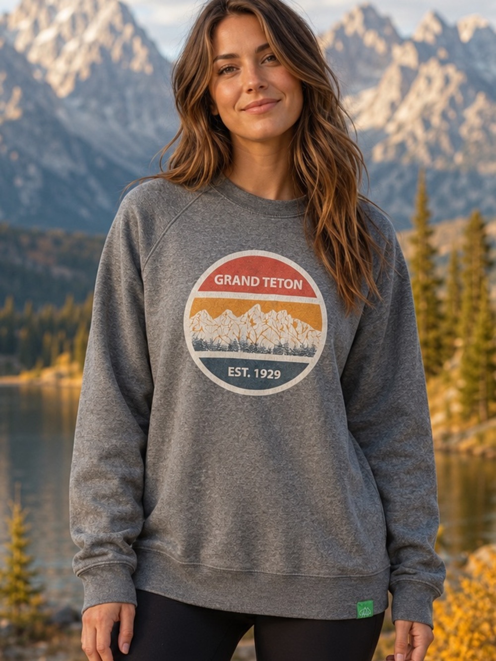 Grand Teton circle Wild Tribute Crewneck sweatshirt size large - Picture 11 of 11